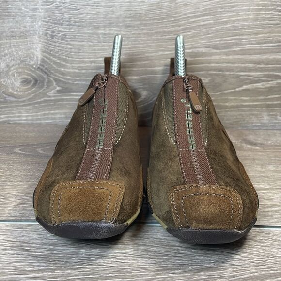 Merrell Barrado Slip On Front Zip Women’s Sz 8 Brown Leather Comfort Shoes - Picture 2 of 10